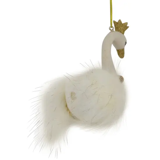 Northlight 4.5" White Swan Glass Christmas Ornament {6}