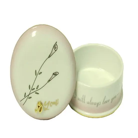 Roman 50th Wedding Anniversary "I Will Always Love You" Porcelain Keepsake Box #11087 White {1}