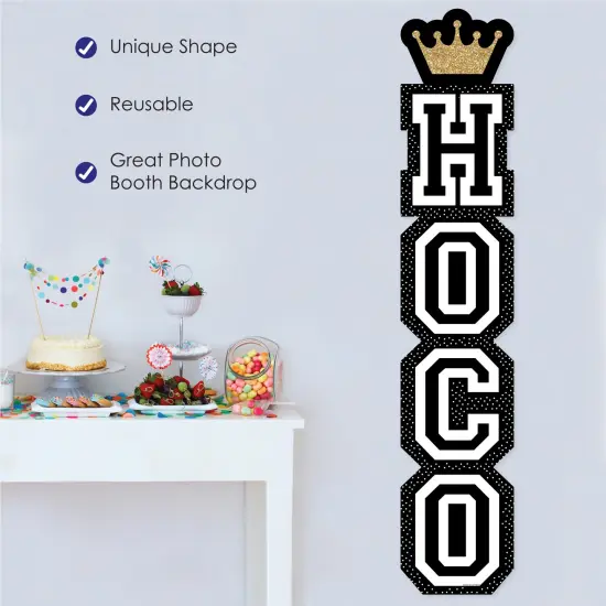 Big Dot of Happiness HOCO Dance - Homecoming Vertical Decoration - Shaped Banner {3}