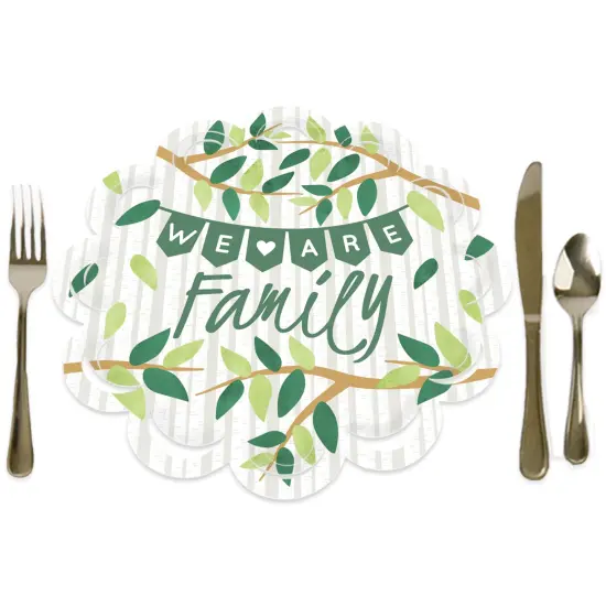 Big Dot of Happiness Family Tree Reunion - Family Gathering Party Round Table Decorations - Paper Chargers - Place Setting For 12 {1}