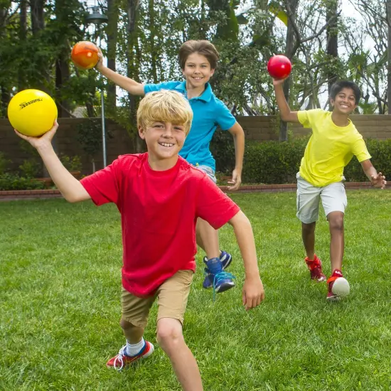 SwimWays 6" Solid Orange Textured Sting-Free Outdoor Yard Sport Dodgeball {3}