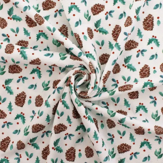 Pinecones and Ivy Bullet Fabric 1 yard {4}