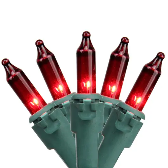 Northlight Mini Incandescent Christmas Lights - Red - 20.25' Green Wire - 100ct {1}