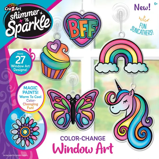 Cra-Z-Art Shimmer 'N Sparkle Color Changing Window Art Kit {1}