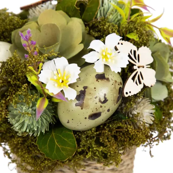 Northlight Butterflies and Easter Eggs Artificial Floral Arrangement - 7" Green {5}