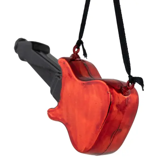 Northlight 5" Red Guitar Glass Christmas Ornament {5}