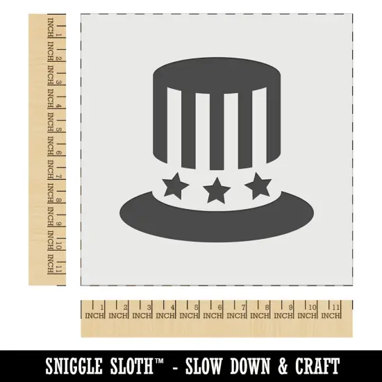 Fourth of July Patriotic Hat Wall Cookie DIY Craft Reusable Stencil {1}
