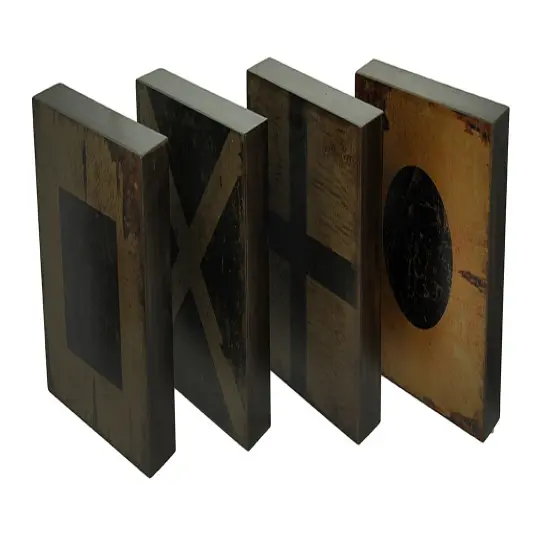 4 Pc. Nautical Flag Markers Decorative Wood Wall Plaque Set {3}