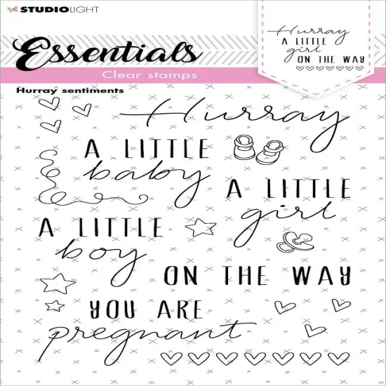 Studio Light Essentials Clear Stamp-Nr. 172, Hurray Sentiments {1}