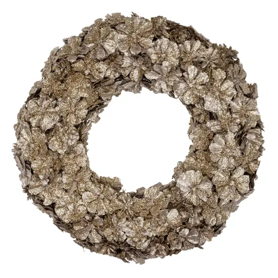 Northlight Gold Glitter Pine Cone Artificial Christmas Wreath, 12-Inch {1}
