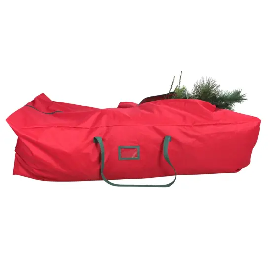 Northlight 7.5&rsquo; Red and Green Rolling Artificial Christmas Tree Storage Bag {1}
