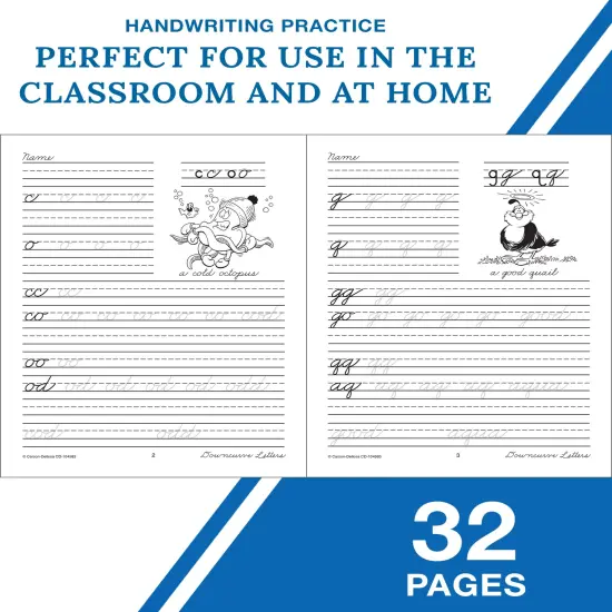 Carson Dellosa Grades 1-3 Beginning Traditional Cursive Handwriting Workbook, Writing Book With Dry Erase Number and Letter Tracing Activities, Classroom or Homeschool Curriculum {4}