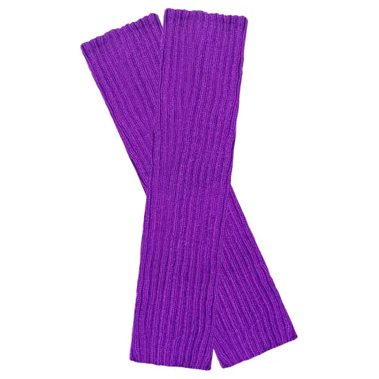 Wrapables 80's Style Neon Fluorescent Ribbed Leg Warmers Purple {1}