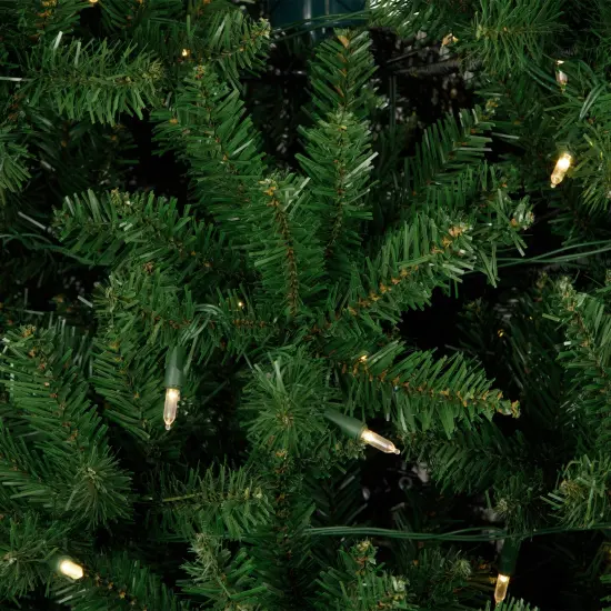 Northlight 7.5' Pre-Lit Manchester Pine Instant Connect Artificial Christmas Tree, Dual LED Lights Green {5}