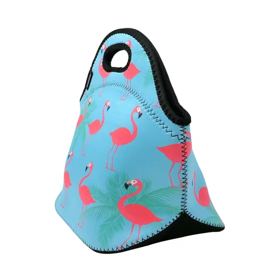 Wrapables Insulated Neoprene Lunch Bag Flamingoes {2}