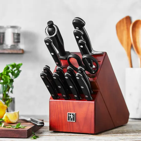 HENCKELS Classic Precision 16-Piece Kitchen Knife Set with Block, Chef Knife, Steak Knife Set {7}