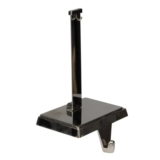 Northlight Stocking Holder with Ornament Hanger - 7.25" - Silver {5}