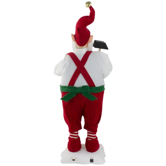 Northlight Santa's Workshop Elf Animated Standing Christmas Figure - 24" Red {6}