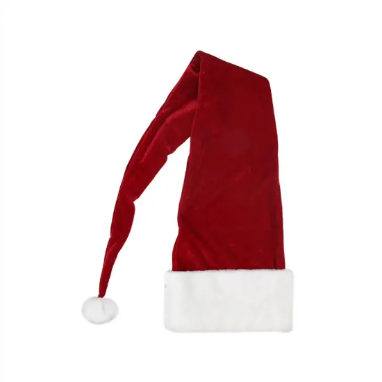 Northlight Unisex Adult Christmas Long Santa Hat - One Size- Red and White {1}