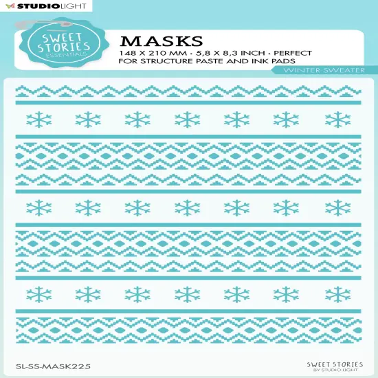 Studio Light Sweet Stories Stencil 5.9"X8.25"-NR.225, Winter Sweater {1}