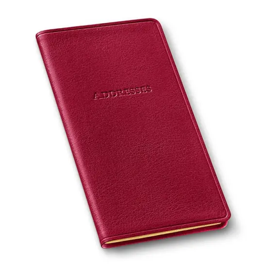 Gallery Leather Pocket Address Book - 6" x 3.25" Camden Red {1}