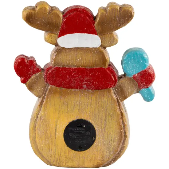 Northlight LED Lighted "Noel" Gingerbread Reindeer Christmas Decoration - 14.25" Brown {6}