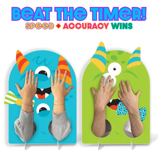 Big Dot of Happiness Monster Bash - Little Monster Birthday or Baby Shower Activity - 2 Player Build-A-Face Party Game {6}