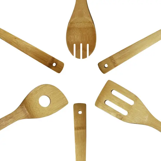 Oceanstar 6 Piece Bamboo Cooking Utensil Set Brown {3}