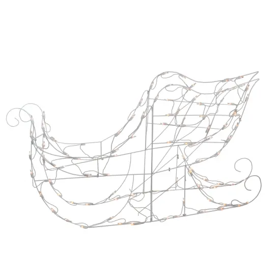 Brite Star Lighted Sleigh Outdoor Christmas Decoration - 48" - Clear Lights White {1}