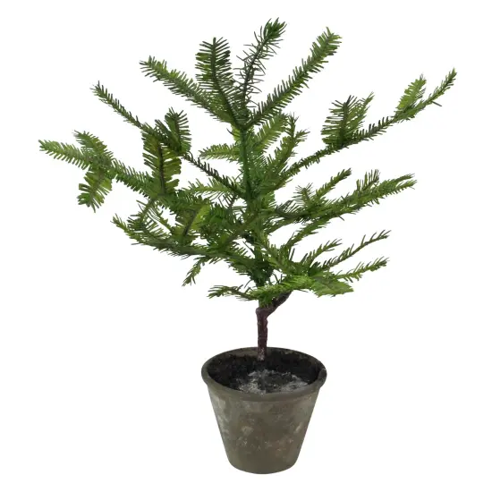 Allstate Artificial Mini Pine Tree in Paper Mache Pot - 17" - Green {1}