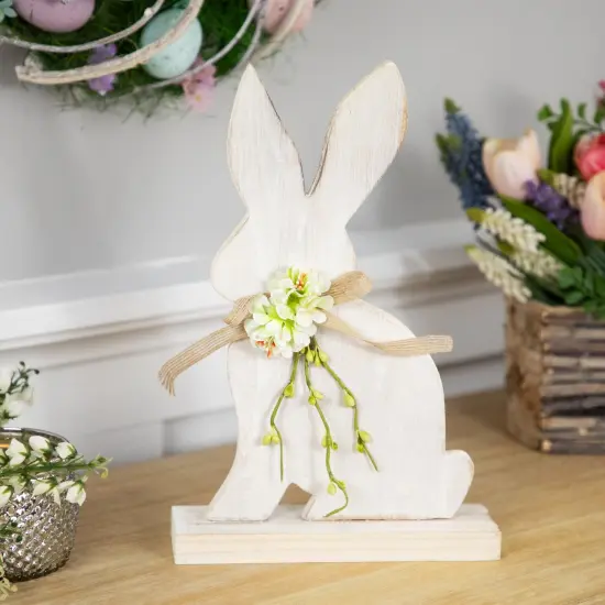 Northlight Distressed Rabbit Silhouette Easter Decoration - 11.25" White {3}