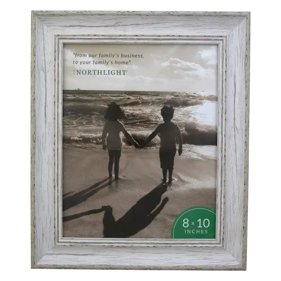Northlight 8" x 10" White Distressed Vintage Picture Frame Tabletop Decor {1}