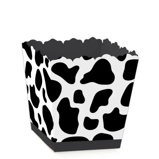 Big Dot of Happiness Cow Print - Party Mini Favor Boxes - Farm Animal Party Treat Candy Boxes - Set of 12 {1}
