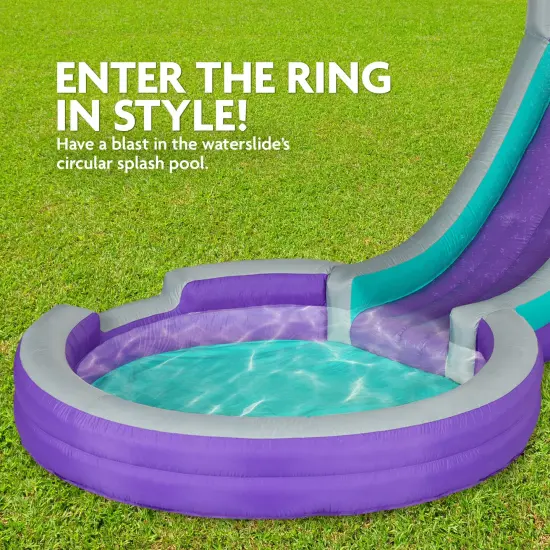 Sunny & Fun Inflatable Water Slide & Water Slides for Kids Backyard with Air Pump & Carrying Case Purple {4}