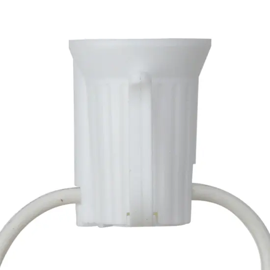 Northlight C9 Christmas Light Socket Set Commercial - 50' - White Wire - 18 Gauge {3}