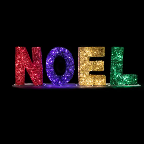 Northlight LED Lighted "Noel" Outdoor Christmas Decoration - 46" - Multicolor Red {4}