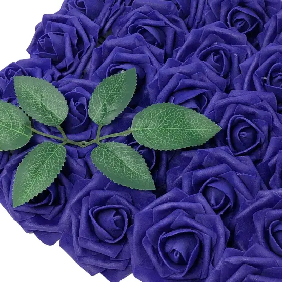 Wrapables Artificial Rose Flower, Real Touch Flowers for DIY Wedding Bouquets and Centerpieces Indigo {2}
