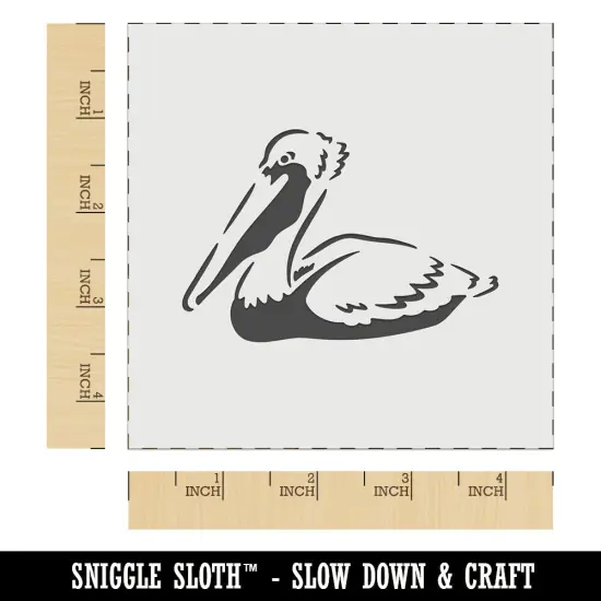 Brown Pelican Wall Cookie DIY Craft Reusable Stencil {6}