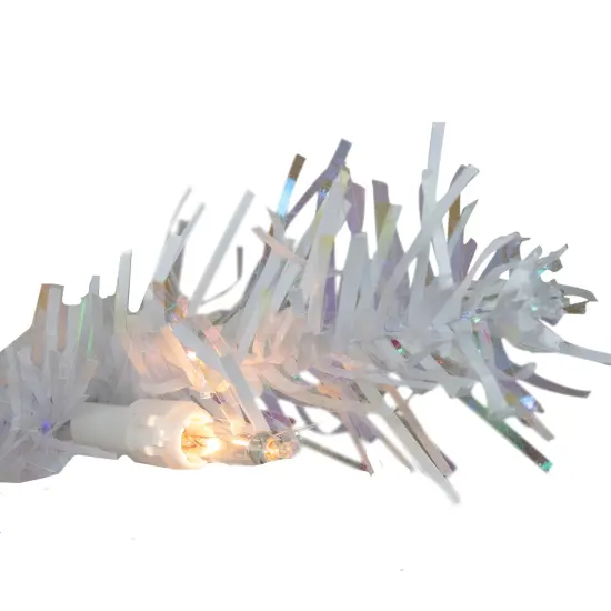 Northlight 2' Pre-lit White Iridescent Pine Artificial Christmas Tree - Clear Lights {6}
