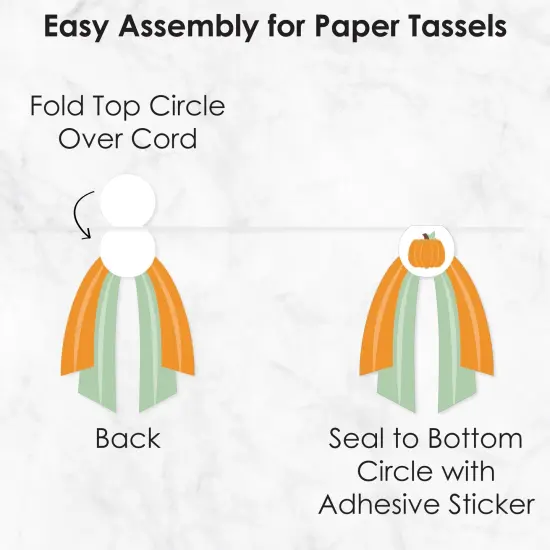 Big Dot of Happiness Little Pumpkin - DIY Fall Birthday Party or Baby Shower Pennant Garland Decoration - Triangle Banner - 30 Pieces {7}