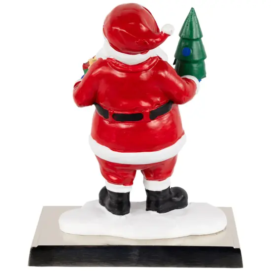 Northlight 6.25" Santa Claus with Tree and Present Christmas Stocking Holder Red {6}