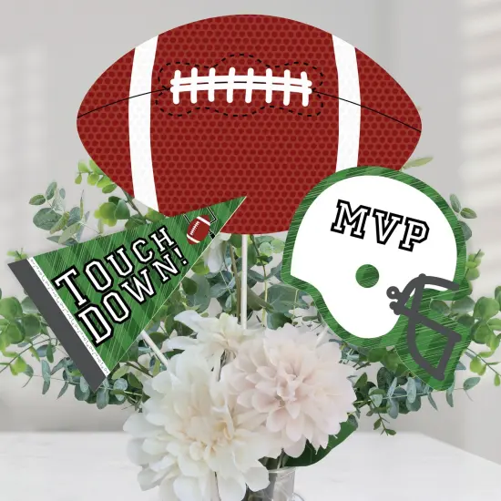 Big Dot of Happiness End Zone - Football - Baby Shower or Birthday Party Centerpiece Sticks - Table Toppers - Set of 15 {1}