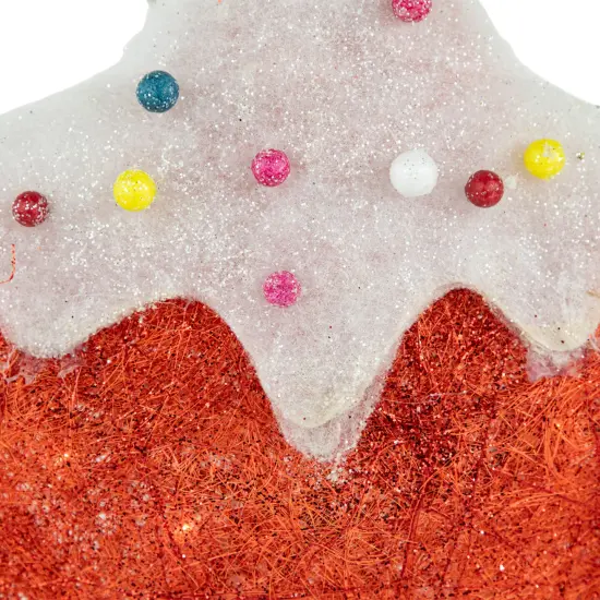 Northlight Lighted Candy Covered Sisal Star Christmas Window Decoration - 18" - Clear Lights Red {6}