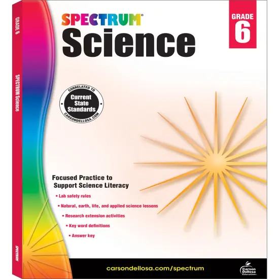 Spectrum Grade 6 Science Workbook, Middle School Books Covering Natural, Earth, Life Sciences, and More With Scientific Research Activities, Classroom or Homeschool Curriculum {1}