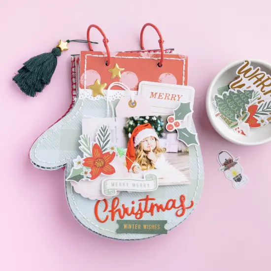 Mittens & Mistletoe Ephemera Die-Cuts 40/Pkg-Icons W/Gold Foil Accents {3}