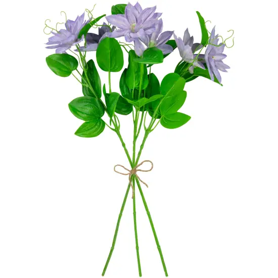 Northlight Real Touch&trade; Purple Artificial Lotus Floral Sprays, Set of 6 - 25" {4}