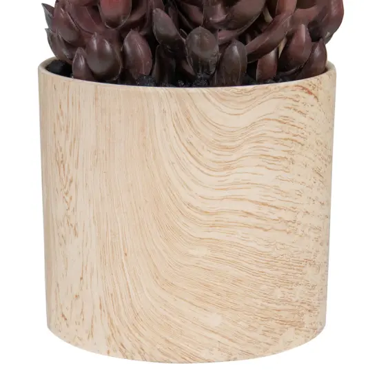 Northlight 7" Purple Artificial Succulent in Faux Wood Pot {4}