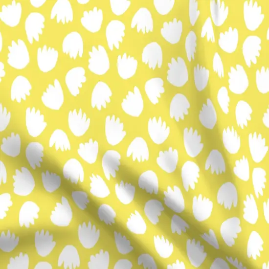 Various Fabrics by the Yard or Fat Quarter Mod Flowers Whimsical Floral 8" Repeat Graphic Contemporary Scandi Yellow Custom Printed Fabric by Spoonflower {5}