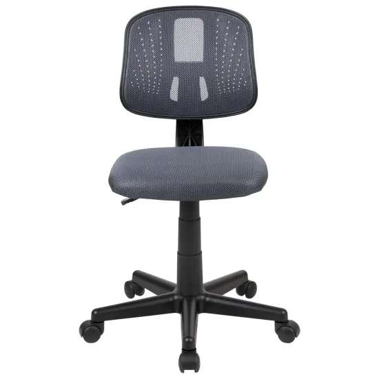 Emma and Oliver Mid-Back Mesh Swivel Task Office Chair with Pivot Back Gray {3}