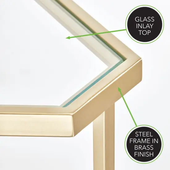 mDesign Triangle Inlay Top Accent Table {3}